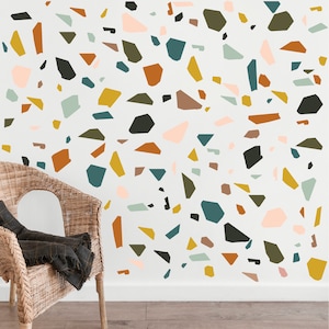 Terrazzo Wall Decals/Multiple Color & Size Options/Stylish Vinyl Wall Decals for Modern Abstract Home Decor/Kids Room/Office/Living Room/Gym