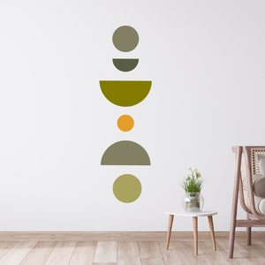 Stickers muraux cercle et demi-cercle - Stickers cercle pour mur - Stickers muraux demi-cercle - Stickers muraux abstraits - Stickers muraux bohème