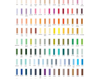 SAMPLE Wall Decal - Color chart