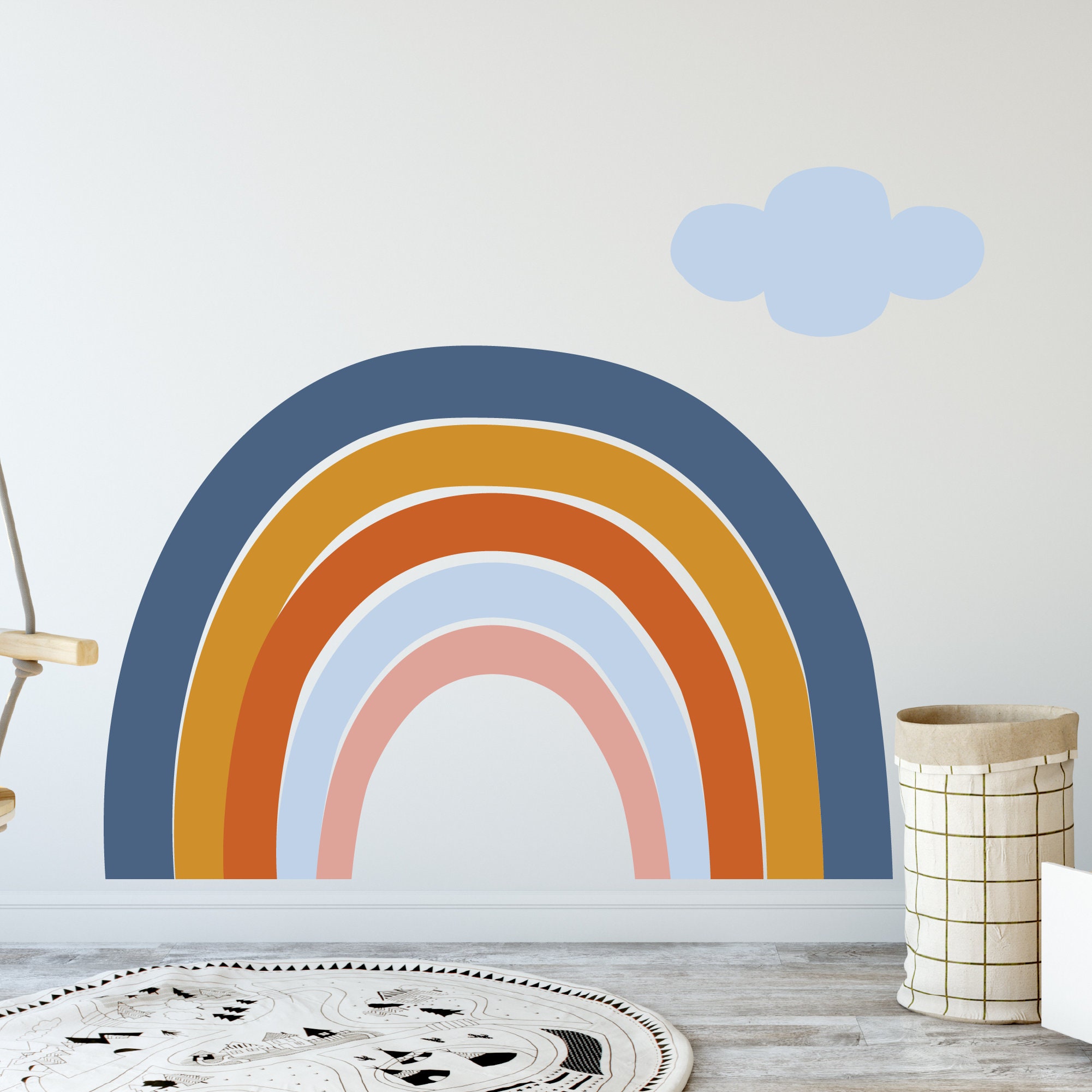Large Boho Rainbow Wall Decal, Kids Nursery Decor - Etsy