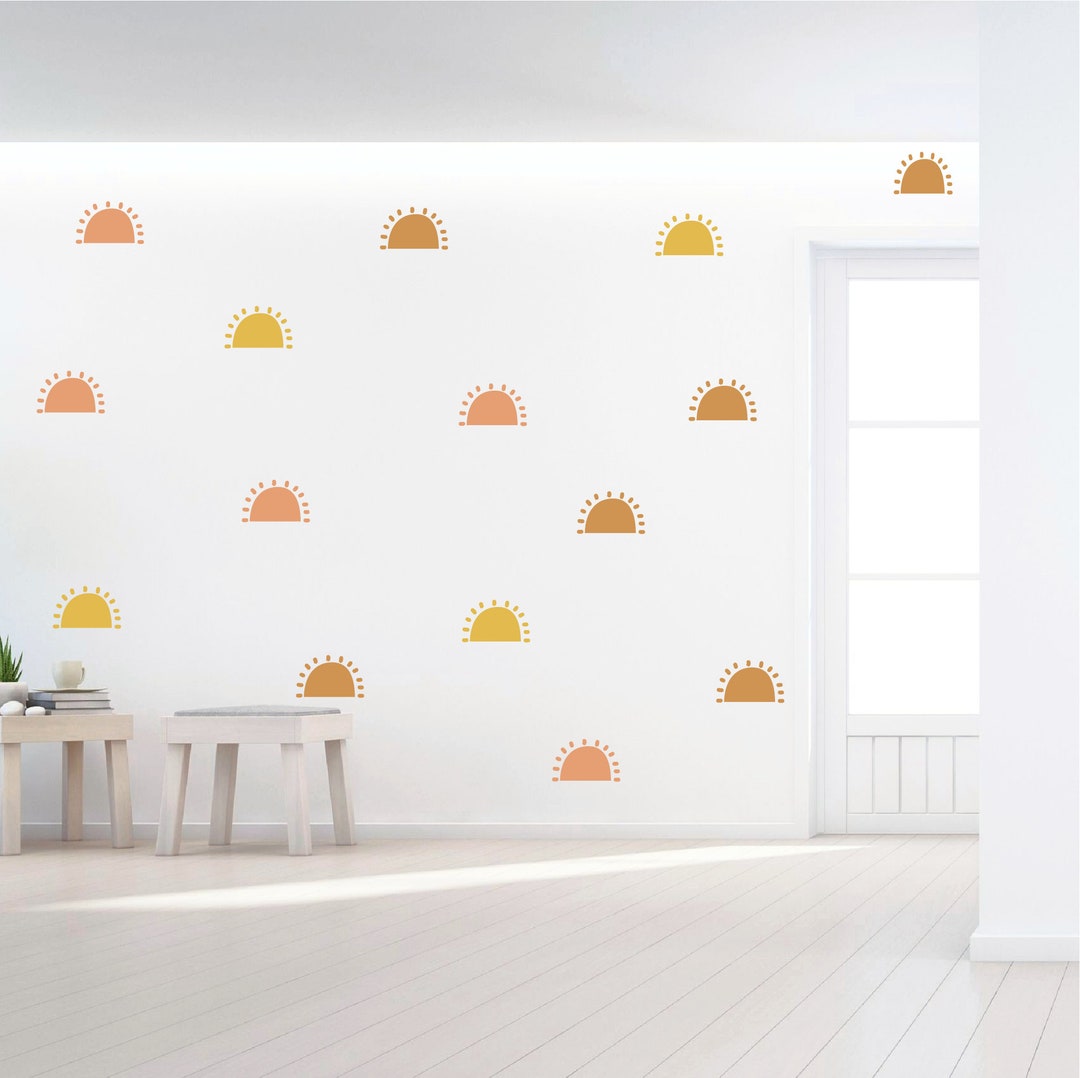 Boho Nursery Sun Wall Decals - Etsy