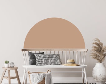 Half Circle Wall Sticker - Geometric Decor - Modern Wall Art - Scandinavian Decor - Semi Circle Wall Decal - Peel and Stick Wall Decal