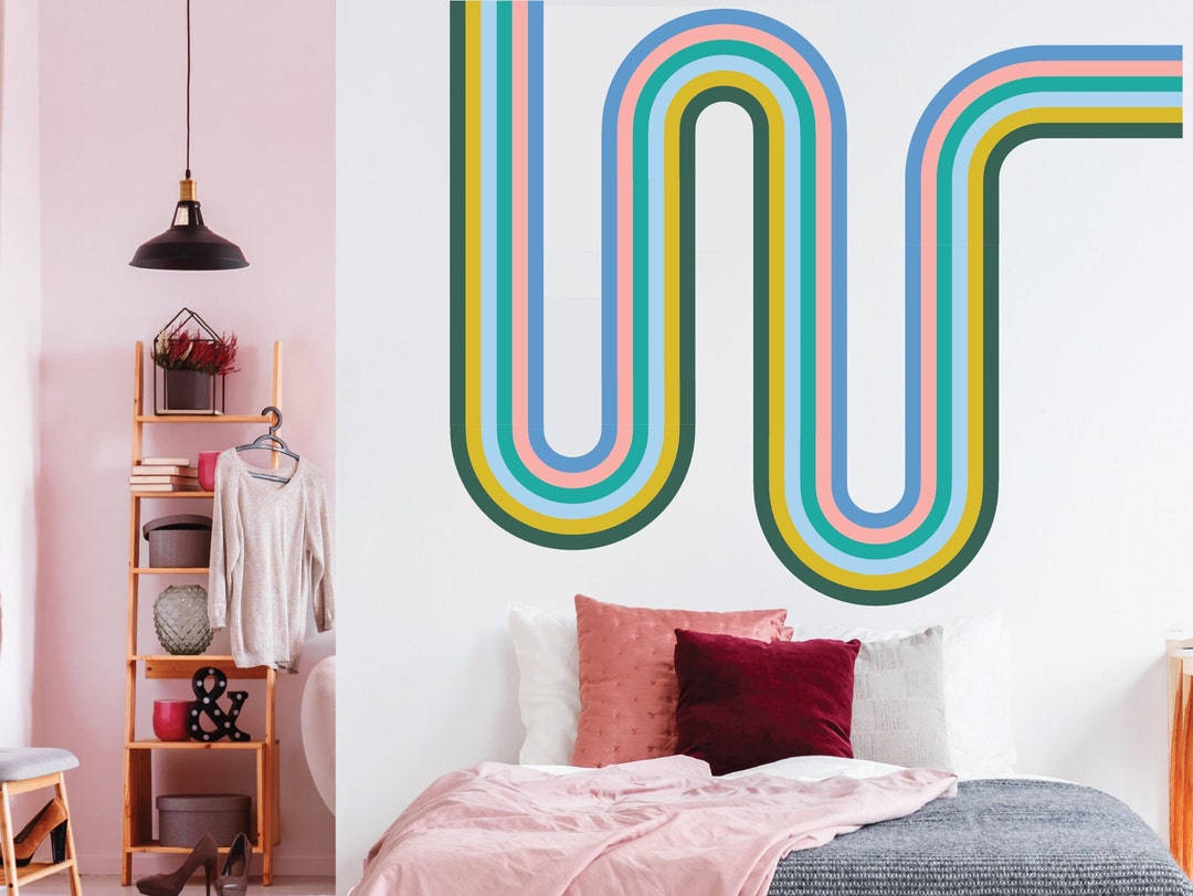 Wall Decal - Classic Retro Stripes - Stripes Seamlessly Connect ...