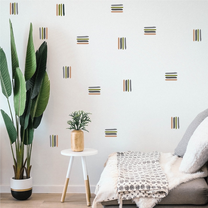 Removable Peel and Stick Wall Decals – Minimalist Stripe Wall Decals ...