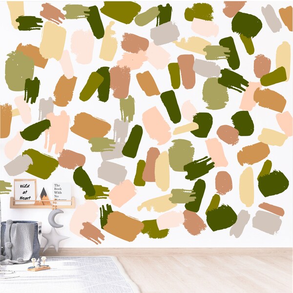 Wall Decal Brush Strokes Etsy
