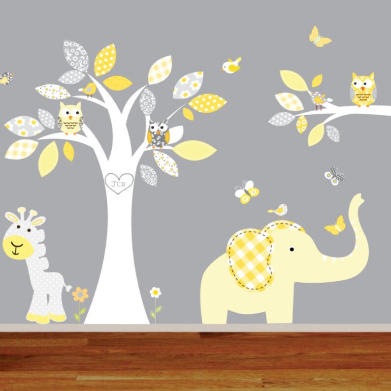 Wall Decal Nursery.Wall Decals. Tree Decal. Jungle Tree Decal. Etsy