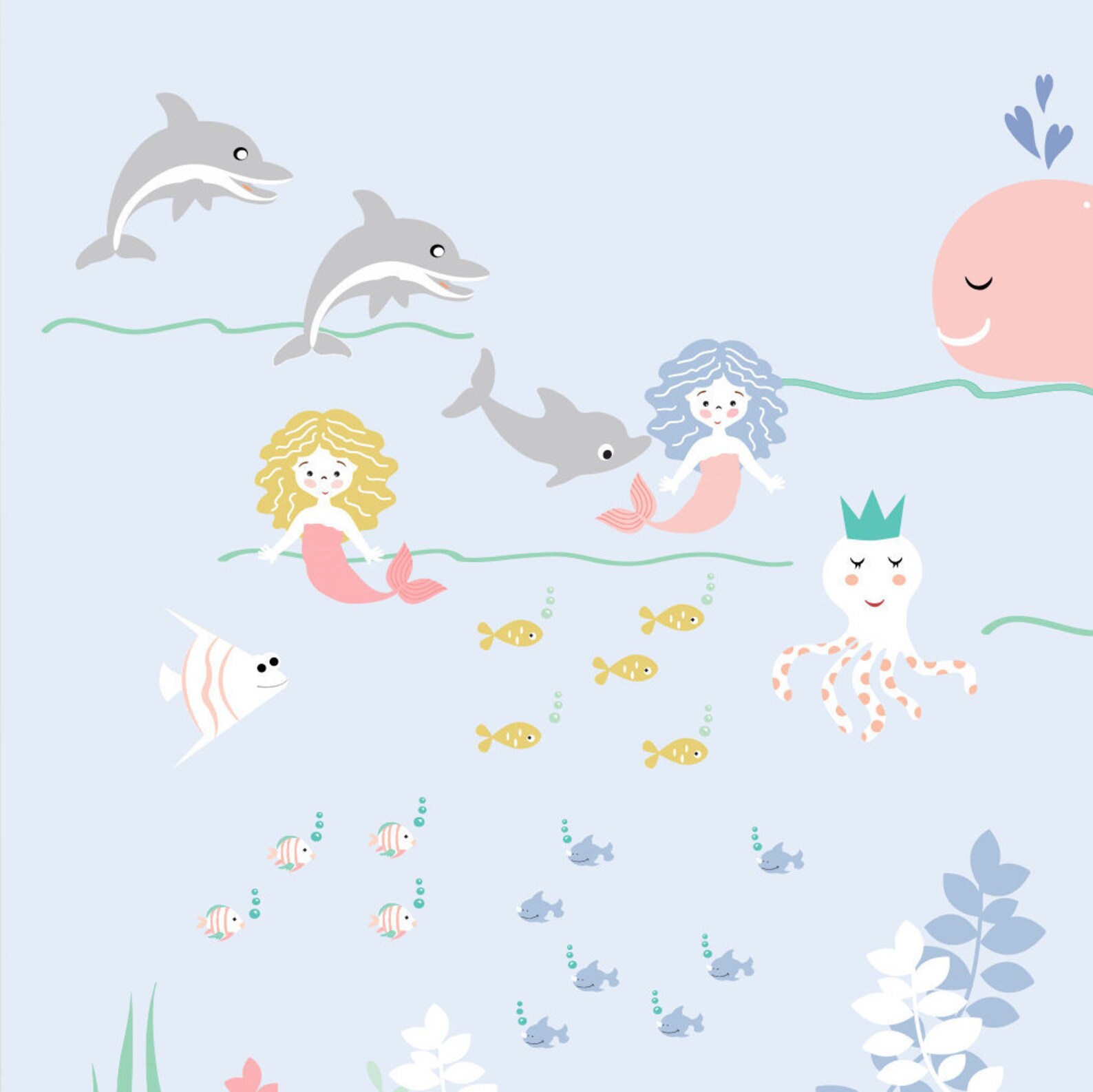 Under the Sea Decal Vinyl Wall Decal Ocean Decals Ocean Etsy