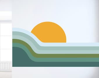 Retro Stripes Wall Decal