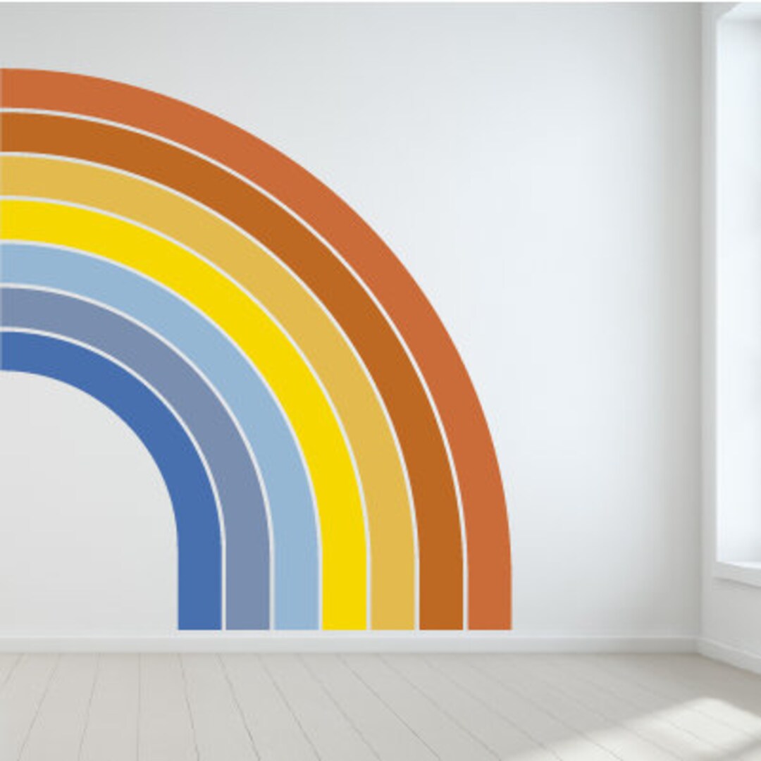 Half Rainbow Decal Large Rainbow Decal Nursery Playroom Etsy