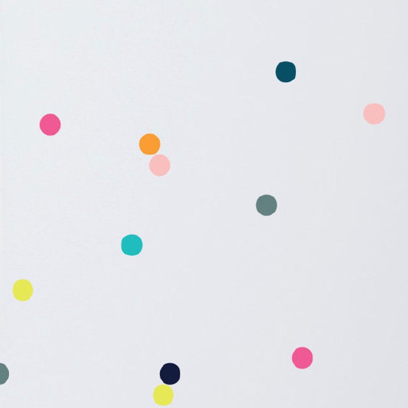 Rainbow dot wall decals colorful wall polka dots Etsy