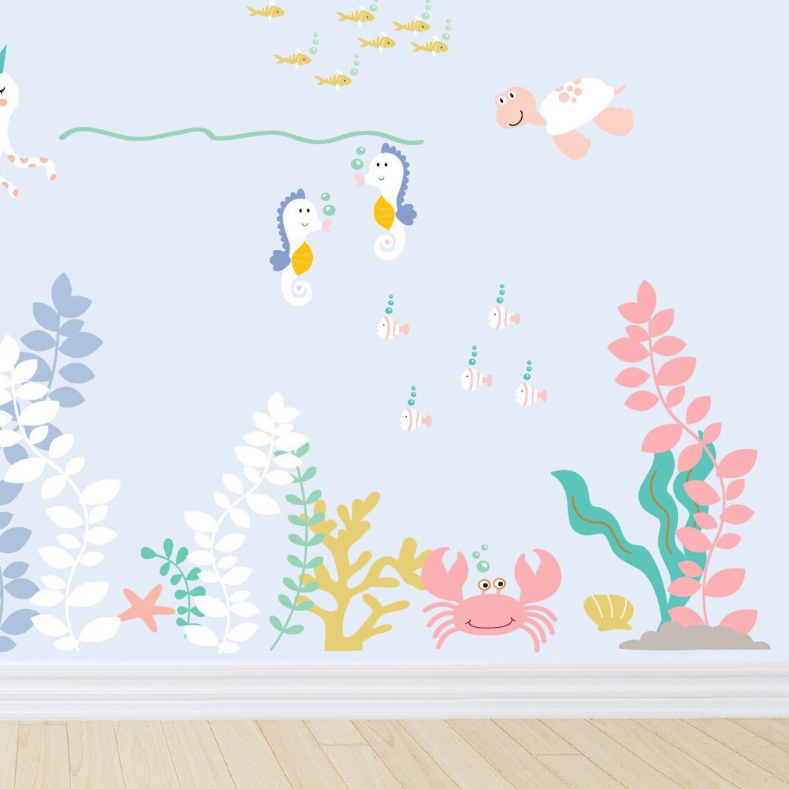 Under the Sea Decal Vinyl Wall Decal Ocean Decals Ocean Etsy