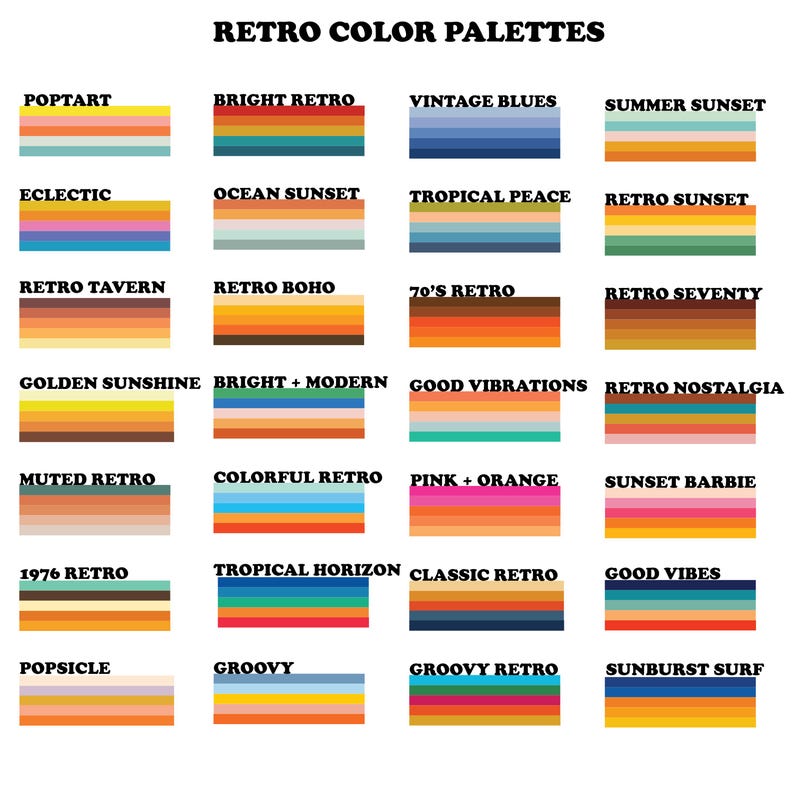 Custom Color Matching Decals, Retro Wave Stripe Vinyl Wall Stickers ...