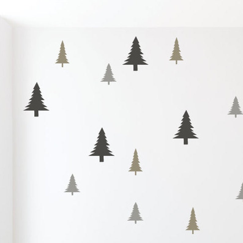 Individual Pine Tree Decals Pine Tree Wall Stickers Wall Etsy