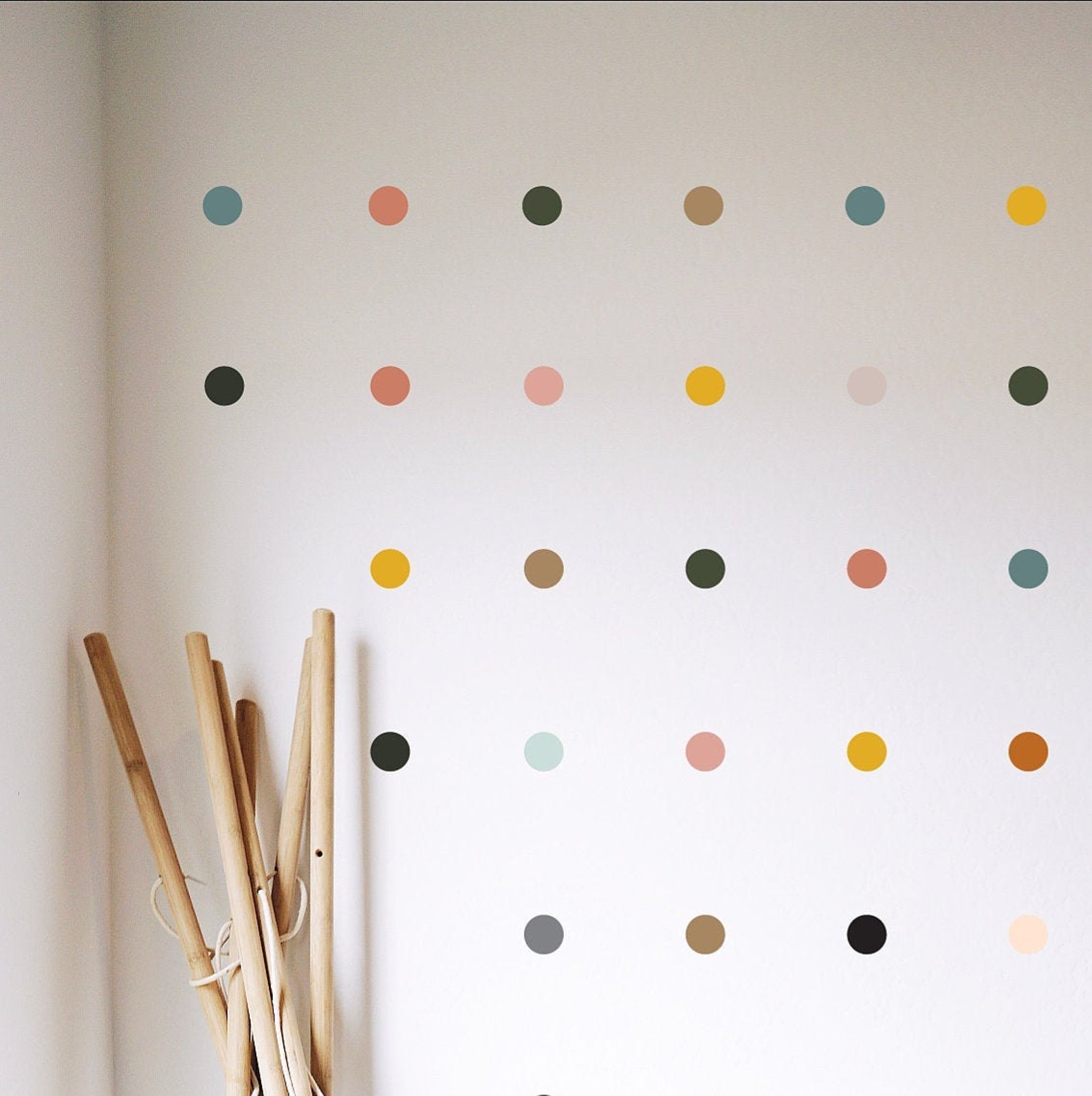 Wall Decals Boho Colored Dots Wall Sticker Room Decor | Etsy