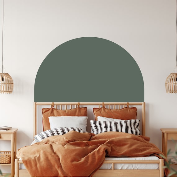 Half Circle Wall Sticker Headboard Wall Decal Bed Arch Etsy