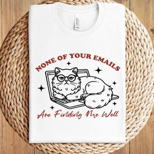 None Of Your Emails Are Finding Me Well, Trendy Retro Funny Sarcastic Office Humor Grumpy Cat PNG,Digital Download