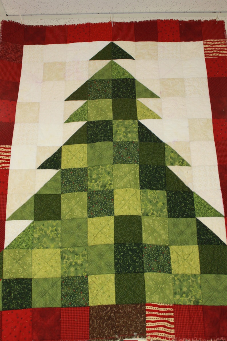 Download STPQ5 Christmas Tree Rag Quilt Pattern paper | Etsy