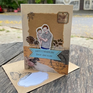 First 1st Fathers Day Card, Custom Dad Card, Best Dad Ever Card, Father&#39;s Day Card, 1st Fathers Day Gift from Daughter/Son
