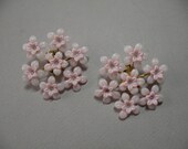 Pink Lucite Flower Earrings