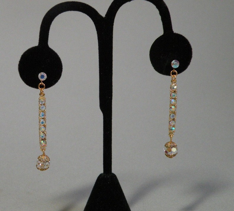 Crystal Iris Dangle Earrings image 2