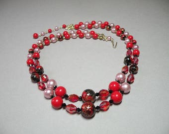 Ruby & Rose Bead Necklace