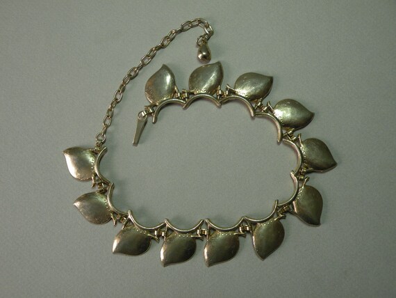 Vintage Rose Leaf Necklace - image 5