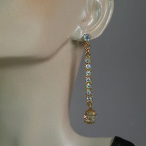 Crystal Iris Dangle Earrings image 3