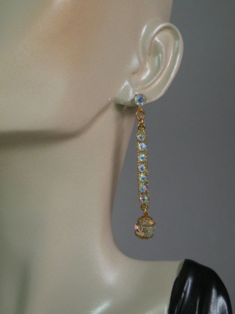 Crystal Iris Dangle Earrings image 3