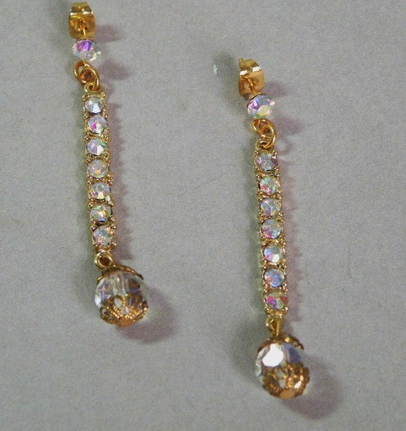 Crystal Iris Dangle Earrings image 1