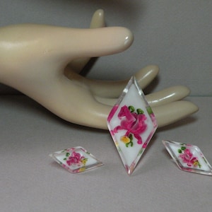Vintage Lucite Iris Flower Set