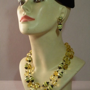 Vintage Bumble Bee Necklace & Earring Set image 3