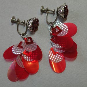Ruby Sequin Earrings