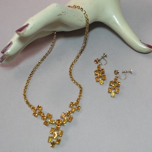 Vintage Topaz Rhinestone Set