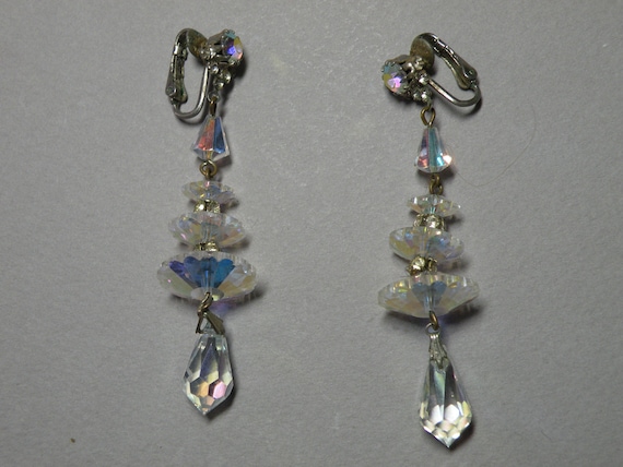 Vintage Crystal Chandler Earrings - image 2
