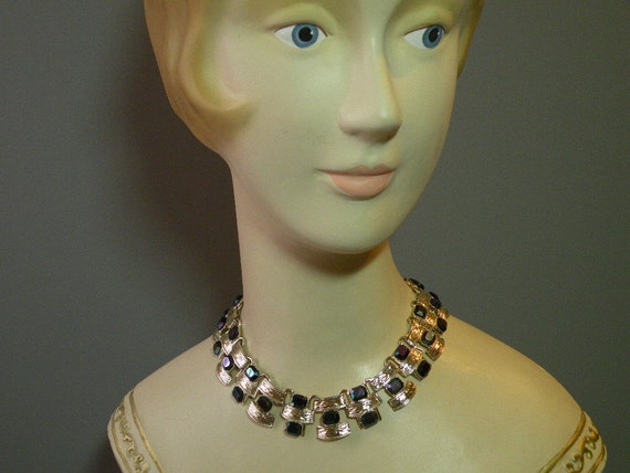 Vintage Jet Iris Necklace - image 2