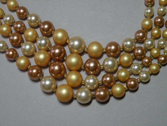 Vintage Amber Beaded Necklace - image 2