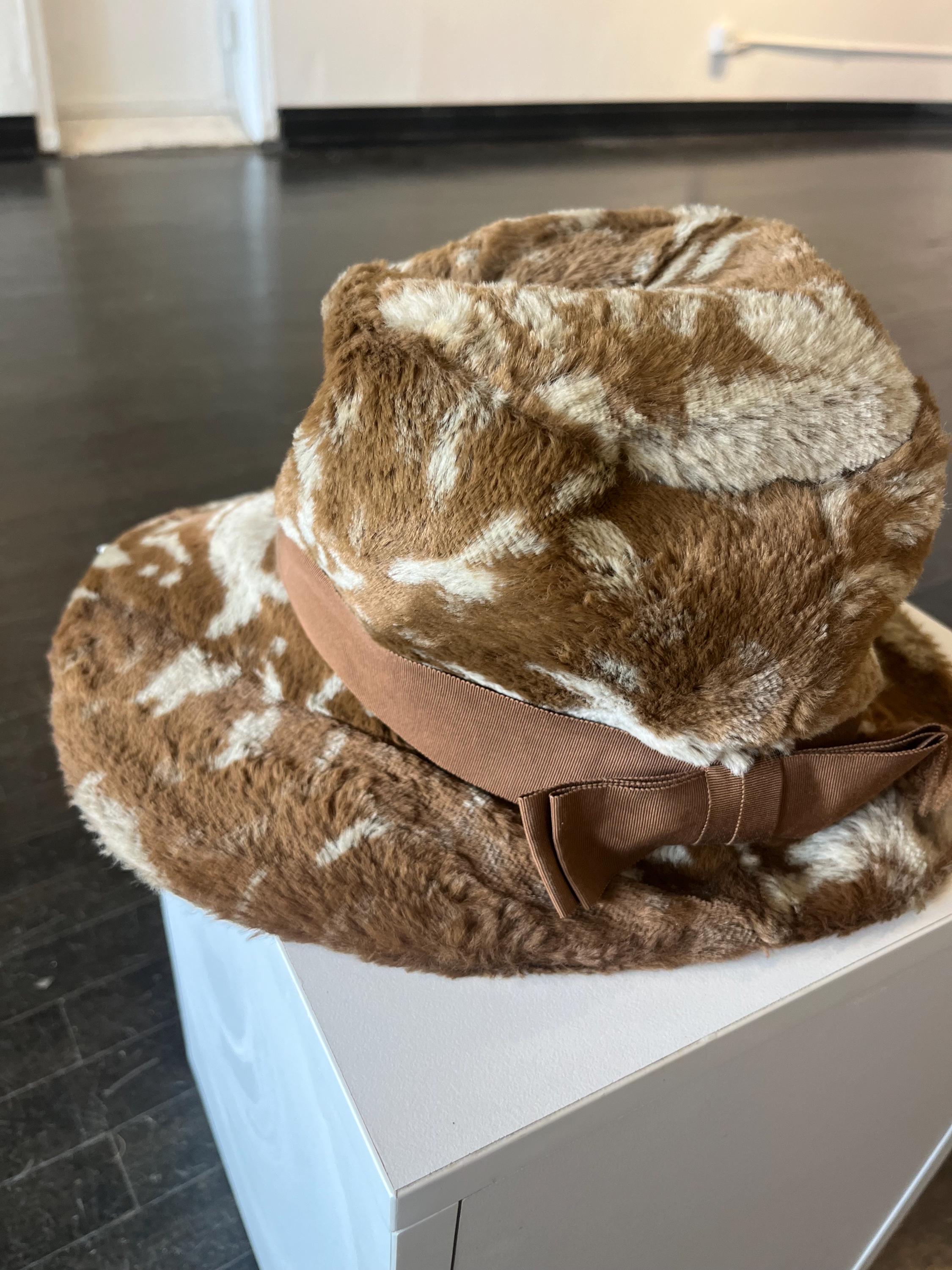 Elegant Tan Fur Hat by Norman Durand Norman Durand Vintage Hat - Etsy Canada main image 2