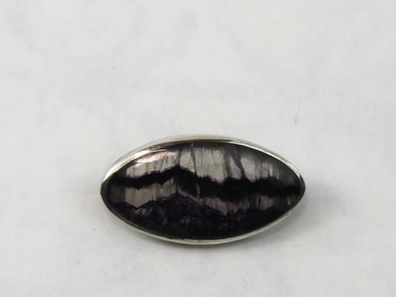 Amethyst Antique British Silver Brooch