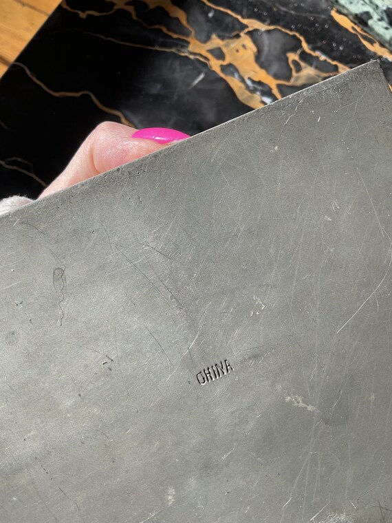 Chinese Gemstone Rectangular Lidded Box Inlay Ant… - image 3