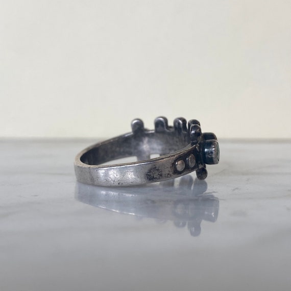 Native American Zuni Petit Point Turquoise Sterli… - image 7