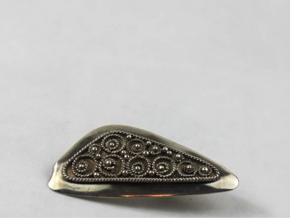 Modernist Sterling Atomic Biomorphic  Brooch - image 1