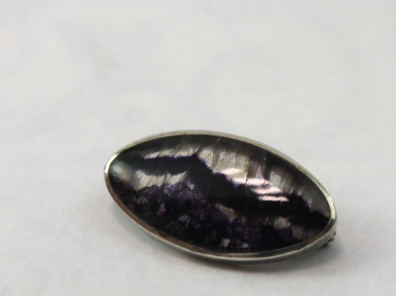 Amethyst Antique British Silver Brooch View 6