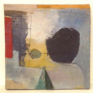 Abstract Painting Vintage Oil on Panel