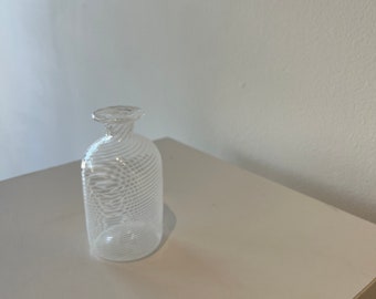 Latticino Art Glass Italian Bud Vase