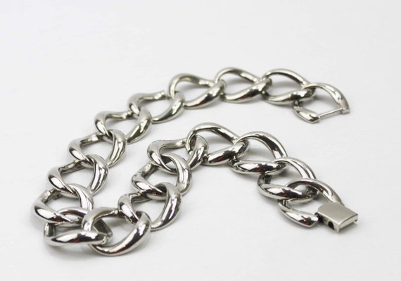 Vintage Napier Link Necklace Heavy Chain 1980s Je… - image 3