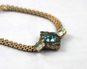 Stunning 1940s Rhinestone Bracelet Art Deco