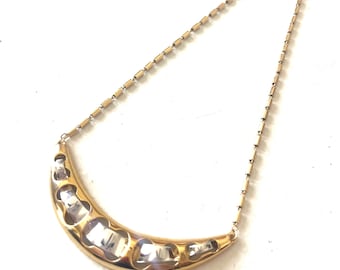 Crown Trifari Goldfarbene Choker-Halskette im Vintage-Stil