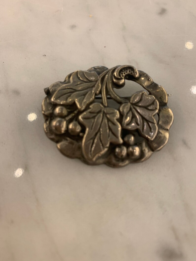 Antique Victorian Sash Brooch Sterling Silver