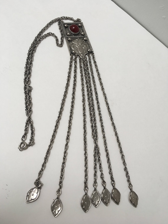 Accessocraft NYC Silvertone Chain Necklace 1970s S