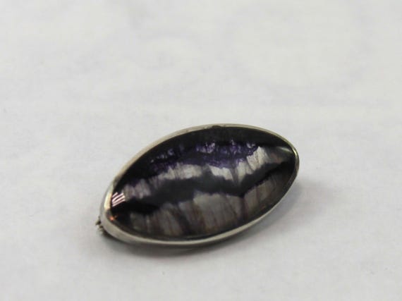 Amethyst Antique British Silver Brooch View 5